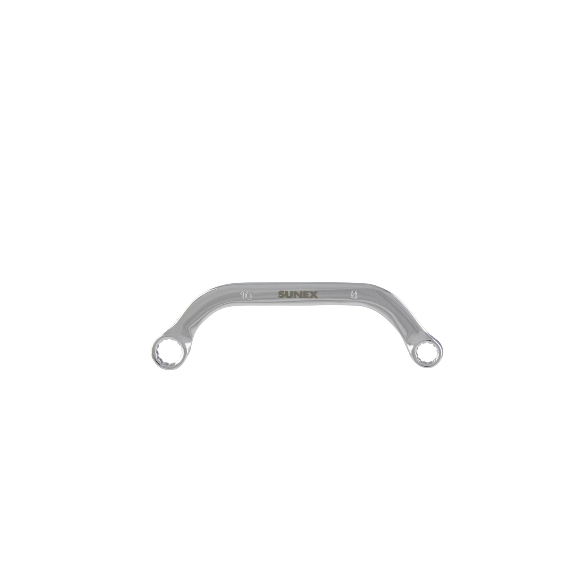 Sunex Tools Half Moon Box Wrench — 8mm x 10mm, Alloy Steel, Curved Design, Model# 993501M